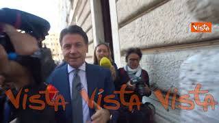 Conte entrando a Montecitorio: “Noi siamo per la pace”