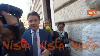 Conte entrando a Montecitorio: “Noi siamo per la pace”
