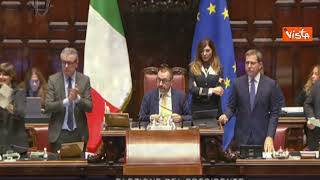 Lorenzo Fontana è Presidente della Camera, l'applauso dell'Aula al raggiungimento del quorum