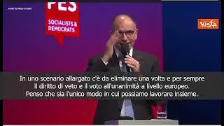 SOTTOTITOLI Letta: "Eliminare diritto di veto per far funzionare Unione europea"
