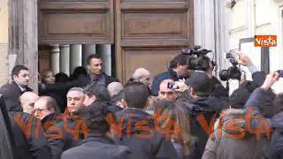 BERLUSCONI, ecco l'arrivo alla sede del Pd per incontrare Renzi nel 2014