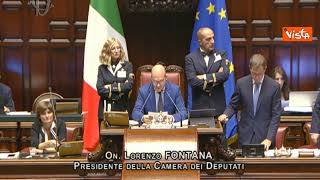 Fontana presiede seduta alla Camera per l'elezione dei vicepresidenti