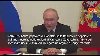 Putin introduce legge marziale nelle regioni ucraine annesse