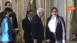 Mattarella riceve al Quirinale la Presidente della Repubblica di Honduras