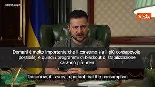 L'appello di Zelensky agli ucraini: "Limitare il consumo di elettricità"