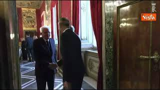 Consultazioni, la delegazione del Centrodestra accolta da Mattarella nel Salone degli Arazzi