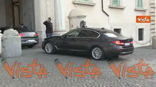 L’ingresso al Quirinale di Berlusconi, Tajani, Ronzulli e Cattaneo alle consultazioni con Mattarella