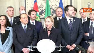 Meloni al Quirinale per le consultazioni, il discorso integrale