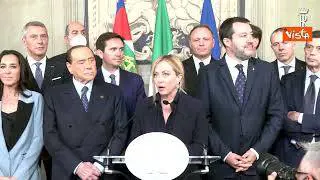 Meloni al Quirinale per le consultazioni, il discorso integrale