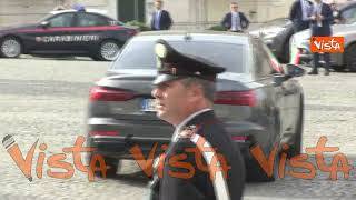 L’uscita in auto della Presidente del Consiglio Giorgia Meloni dopo il Giuramento al Quirinale
