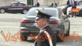 L’uscita in auto della Presidente del Consiglio Giorgia Meloni dopo il Giuramento al Quirinale