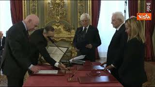 Carlo Nordio giura come Ministro della Giustizia