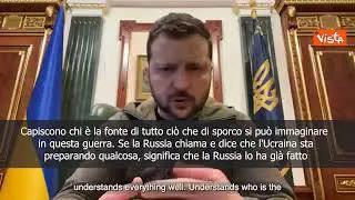 SOTTOTITOLI Zelensky: Mosca accusa Ucraina di cose sporche? La Russia allora le ha già fatte