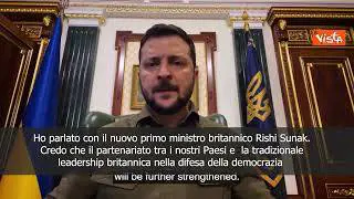 SOTTOTITOLI Zelensky: Ho parlato con Premier Gb Sunak. Collaborazione tra nostri Paesi continua