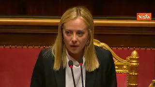 Meloni replica al Senato, al termine standing ovation dal centrodestra