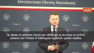Ministro Difesa polacco annuncia costruzione di una recinzione ai confini con la Russia