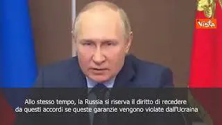 Putin: "Lasceremo accordo sul grano in caso di violazioni Kiev"
