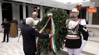 4 novembre, Mattarella depone una corona al Sacrario Militare dei Caduti d’Oltremare di Bari
