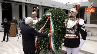 4 novembre, Mattarella depone una corona al Sacrario Militare dei Caduti d’Oltremare di Bari
