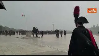4 novembre, La Russa al Sacrario militare di Redipuglia sotto la pioggia battente