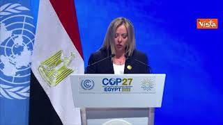 Cop27, Meloni: "Perseguire giusta transizione su clima, nessuno resti indietro"
