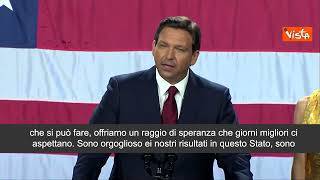 DeSantis rieletto in Florida: "Ho appena iniziato a combattere"