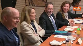 Il Ministro degli Esteri Tajani incontra la Presidente Ue Metsola a Bruxelles