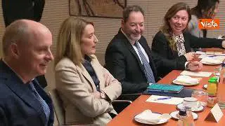 Il Ministro degli Esteri Tajani incontra la Presidente Ue Metsola a Bruxelles