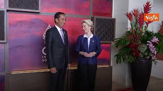 G20 a Bali, von der Leyen incontra il Presidente dell'Indonesia Joko Widodo