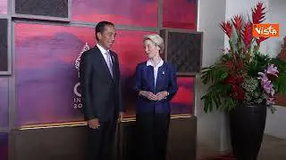 G20 a Bali, von der Leyen incontra il Presidente dell'Indonesia Joko Widodo