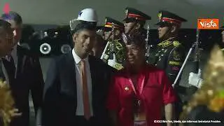 G20 Bali, l'arrivo del Premier britannico Rishi Sunak