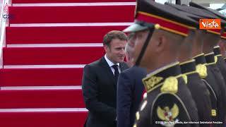 G20 Bali, l'arrivo del Presidente francese Macron
