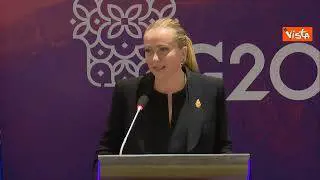 G20, Meloni: "Italia con premier donna ora è avanguardia su parità"