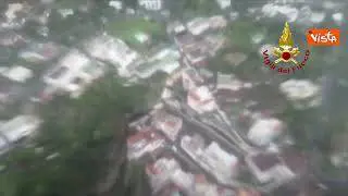 Nubifragio Ischia, le immagini dall'elicottero dei Vigili del fuoco