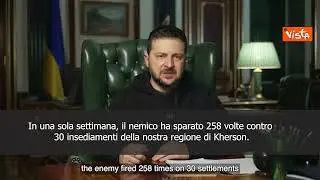 Zelensky: "258 attacchi in una settimana nella regione di Kherson"