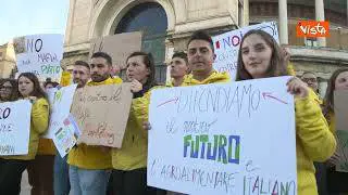 Protesta dei giovani agricoltori Coldiretti a Palermo contro ristoranti che richiamano nome Mafia