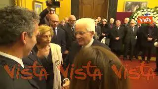 Mattarella e Lorenzo Fontana alla camera ardente di Gerardo Bianco, le immagini