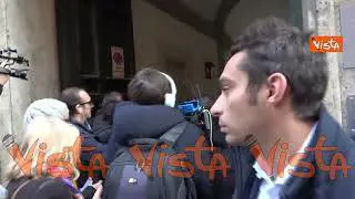 Landini entra nella sede del M5s a via di Campo Marzio per l’incontro con Conte