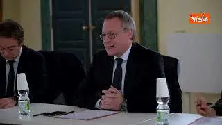 Conte incontra il Presidente Confindustria Bonomi, ecco le immagini del girotavolo