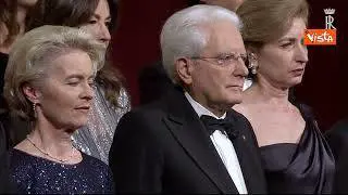 Prima della Scala, Meloni insieme a Mattarella, Sala e von der Leyen sul palco d'onore