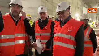 Salvini e Gualiteri visitano il cantiere della Metro C a Roma