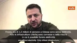 Zelensky: "Oltre un milione di persone senza elettricità nella regione di Odessa"