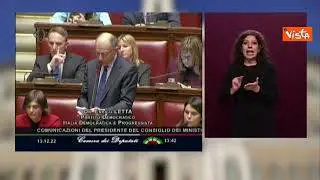 Letta alla Camera: "Questo è il mio ultimo intervento da segretario del Pd"