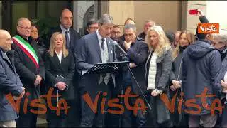 Meloni all'inaugurazione della lapide per i giornalisti ebrei romani vittime della Shoah