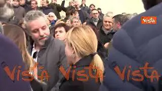 L'ultimo saluto di Giorgia Meloni all'amica Nicoletta Golisano al termine del funerale