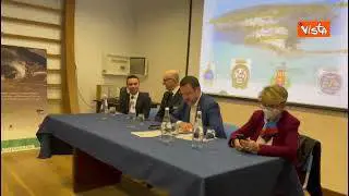 Salvini a Lampedusa per ringraziare gli enti e le istituzioni locali, le immagini