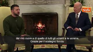 Zelensky a Biden: "Apprezziamo di cuore sostegno Usa"
