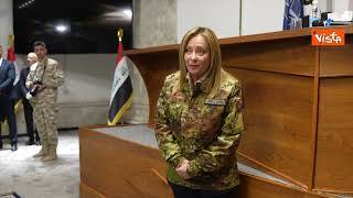 Meloni in tenuta militare alle truppe in Iraq: "La Patria è una madre ed è fiera di voi"