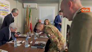 Tajani incontra i militari italiani in Libano, le immagini