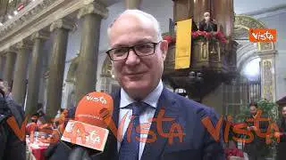 Gualtieri al pranzo di Sant'Egidio: "Natale più bello con solidarietà e condivisione"